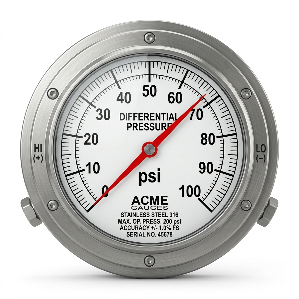 Differential pressure gauge